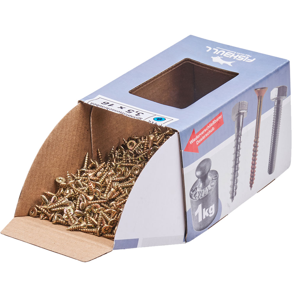 Spanplattenschraube 3,5x16 mm IVZ 1kg FISHBULL-Pack Senkkopf Vollgewinde image number 3