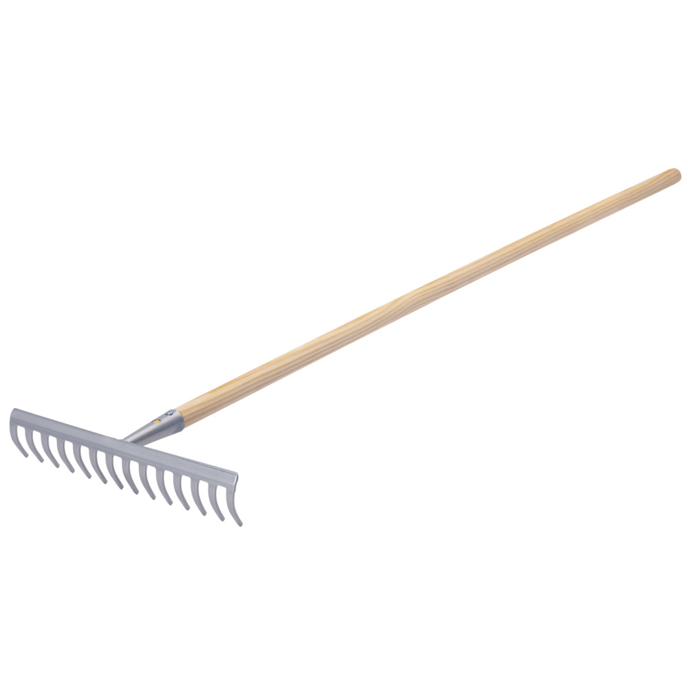 GERMANIA® Gartenrechen 14 Zinken mit Holzstiel