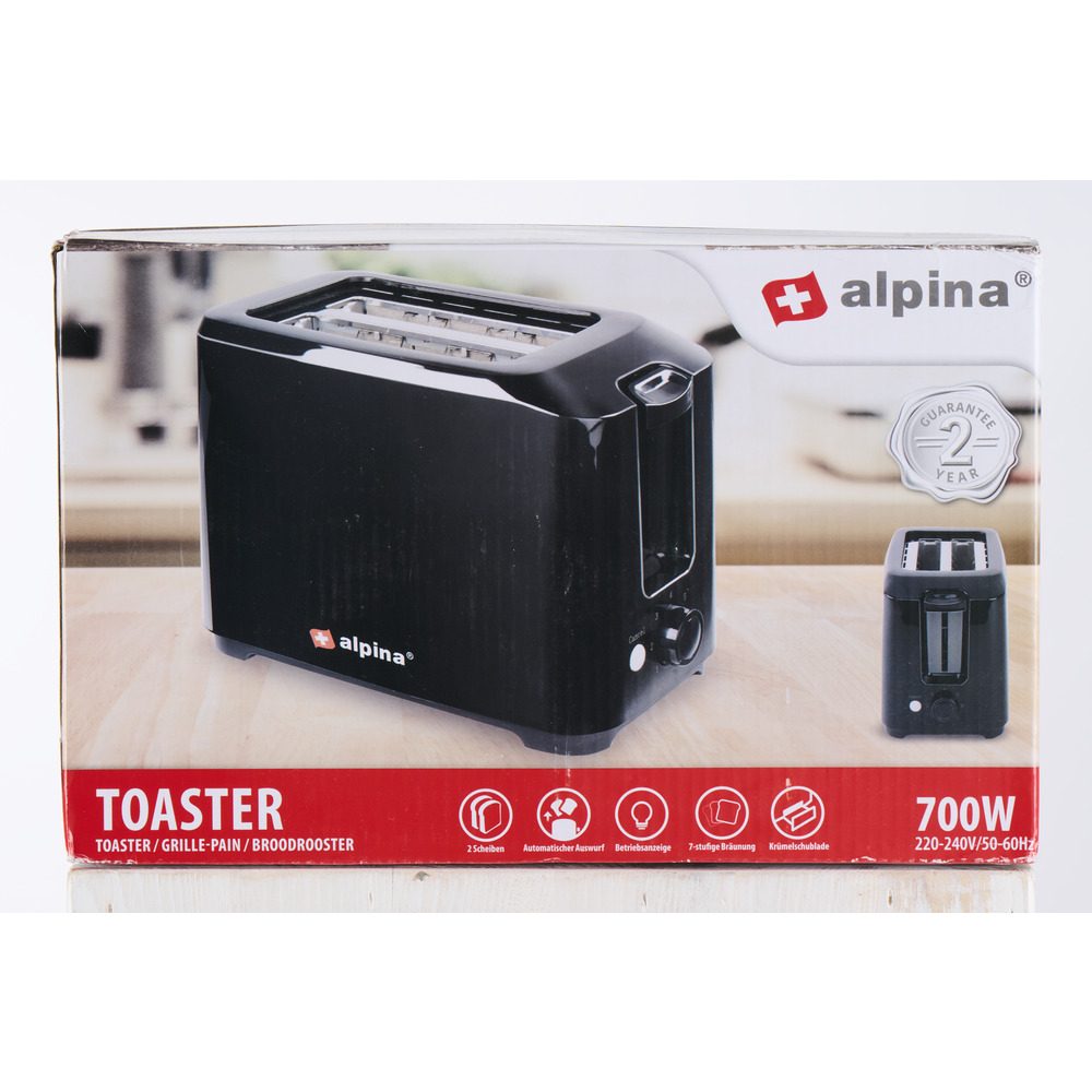 alpina® Toaster 2-Schlitz mit 700 Watt image number 2