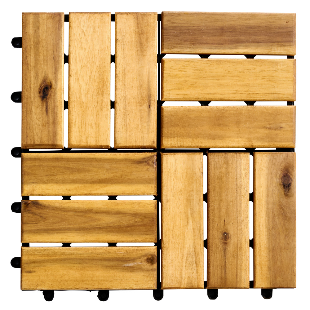 Akazien-Holzfliese 30x30 cm image number 1