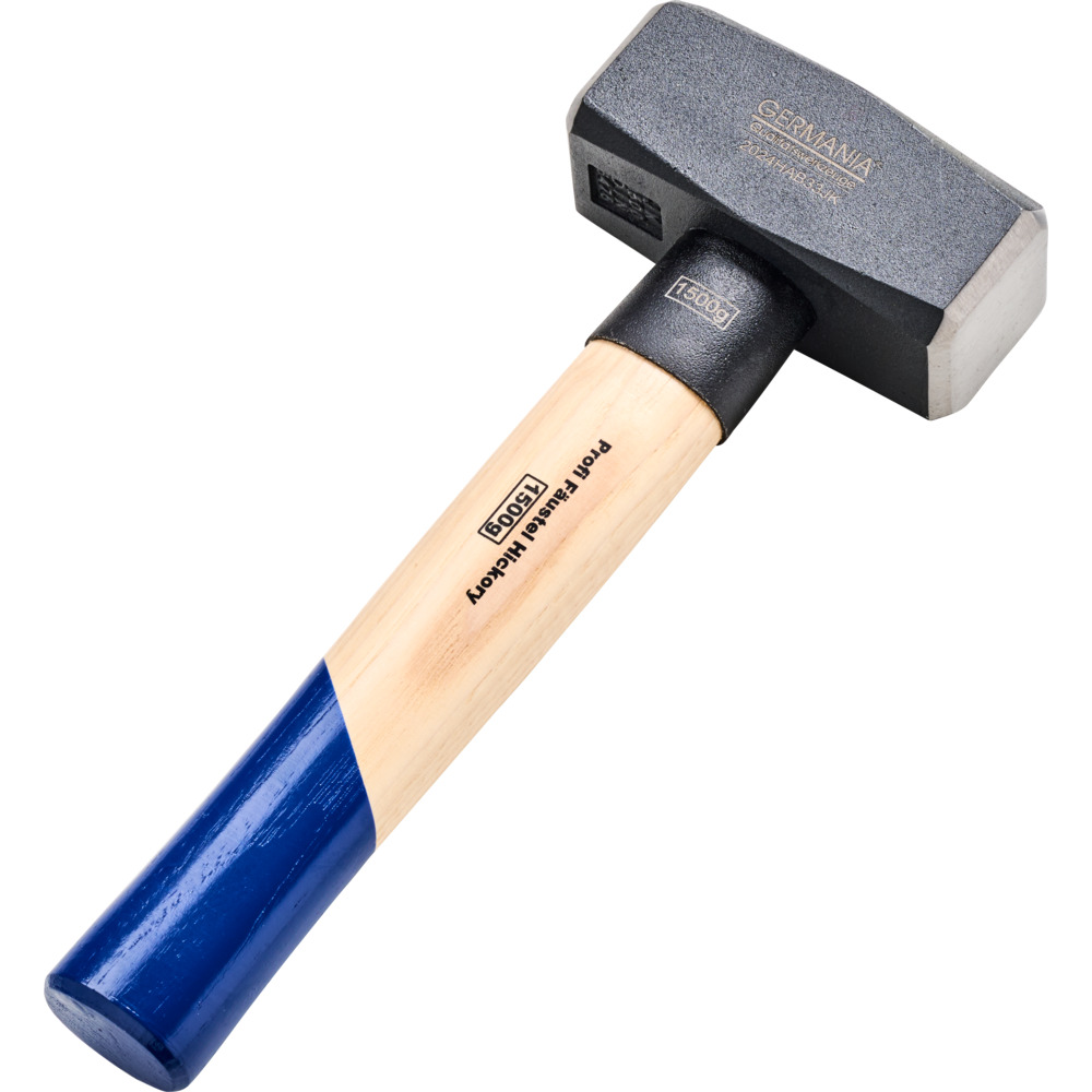 Profi Fäustel 1500 g Hickory Holzstiel GERMANIA®