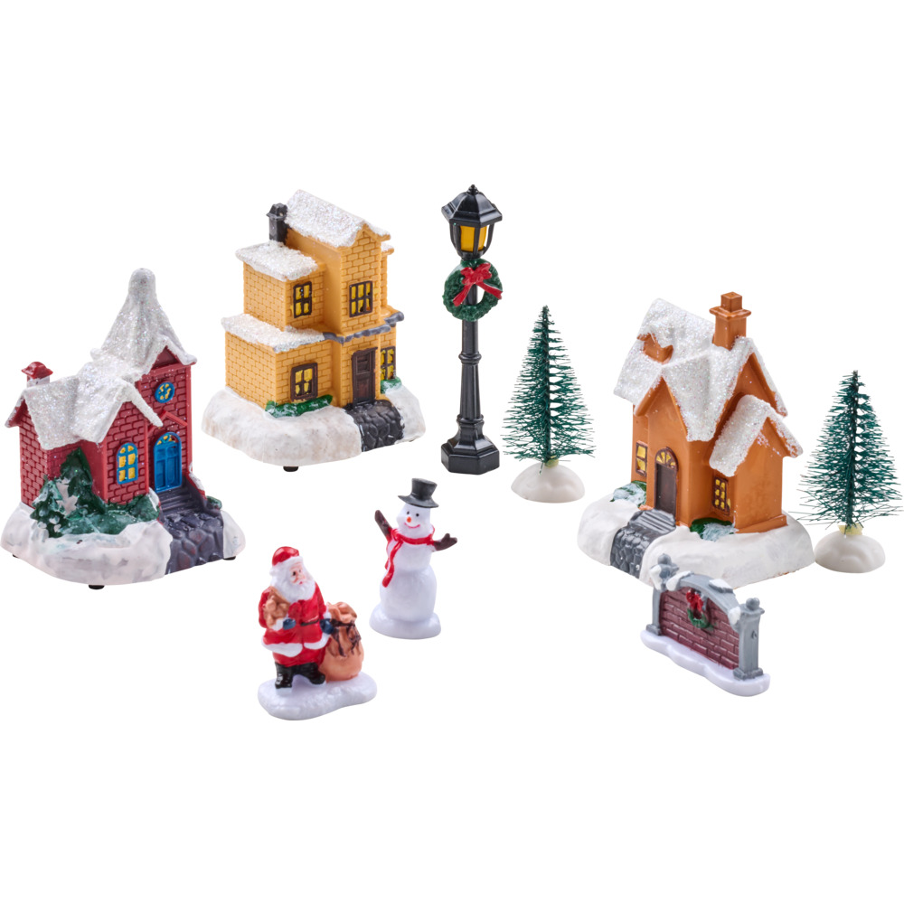 LED-Deko Weihnachtliche Landschaft - 10-teilig