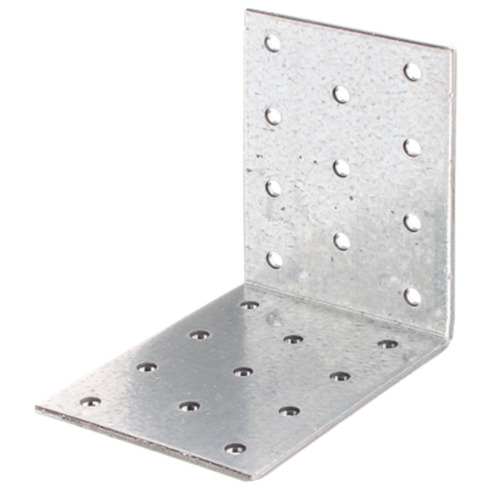 Lochplattenwinkel 80 x 80 x 60 mm aus Stahl verzinkt image number 0