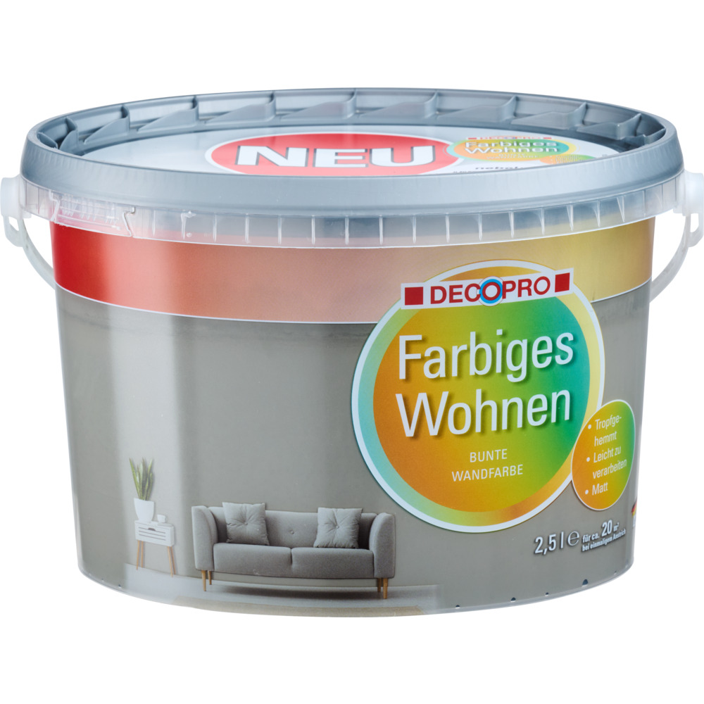 DECOPRO Wandfarbe 2,5 Liter nebel matt image number 2