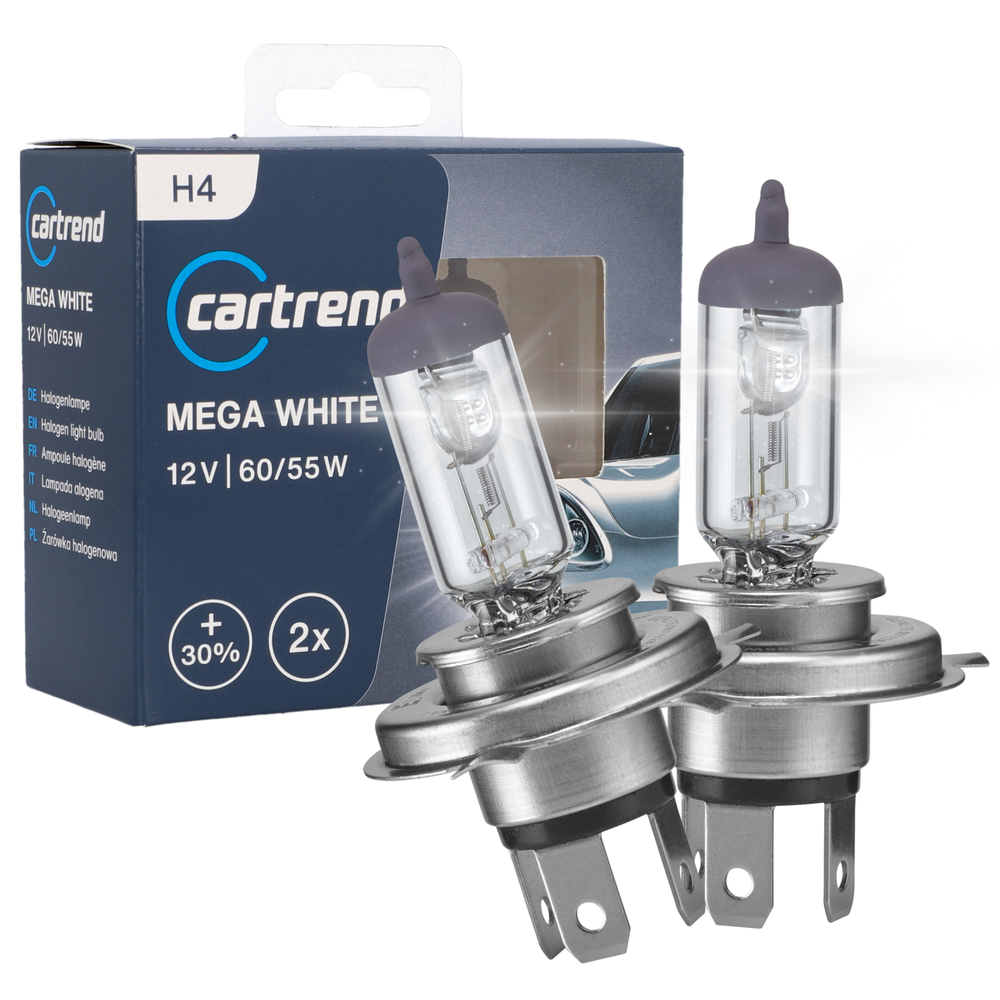 Scheinwerferlampe H4 Mega White 12V 60/55W P43T, 2 St&uuml;ck image number 0