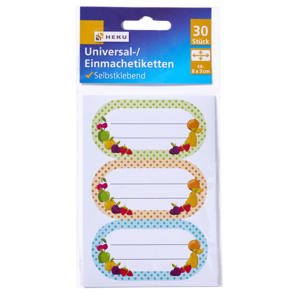 Einmach-Etiketten 30 Stück 30 x 60 mm selbstklebend image number 2