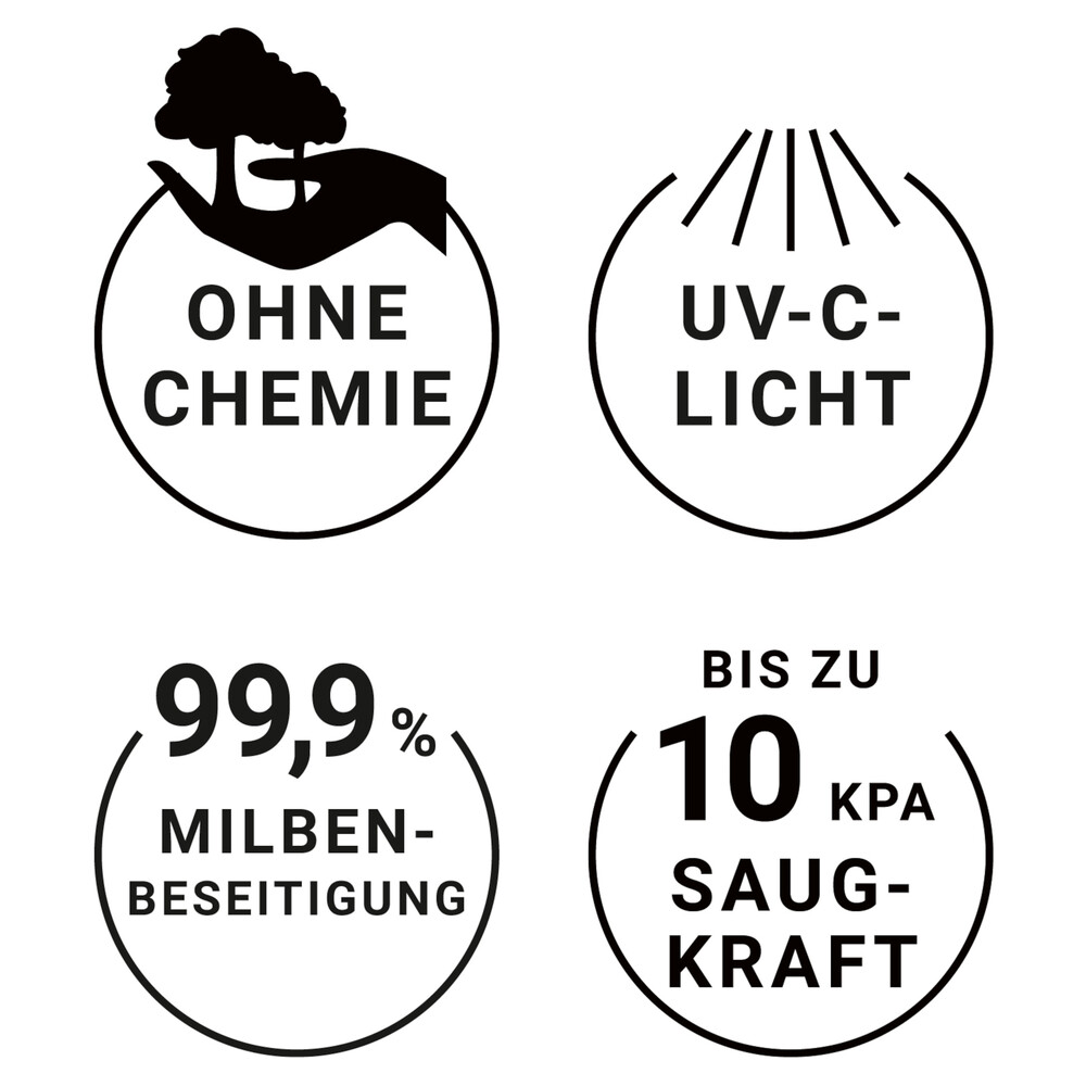 N8WERK Milben Handstaubsauger mit UV-C Licht, schwarz image number 3