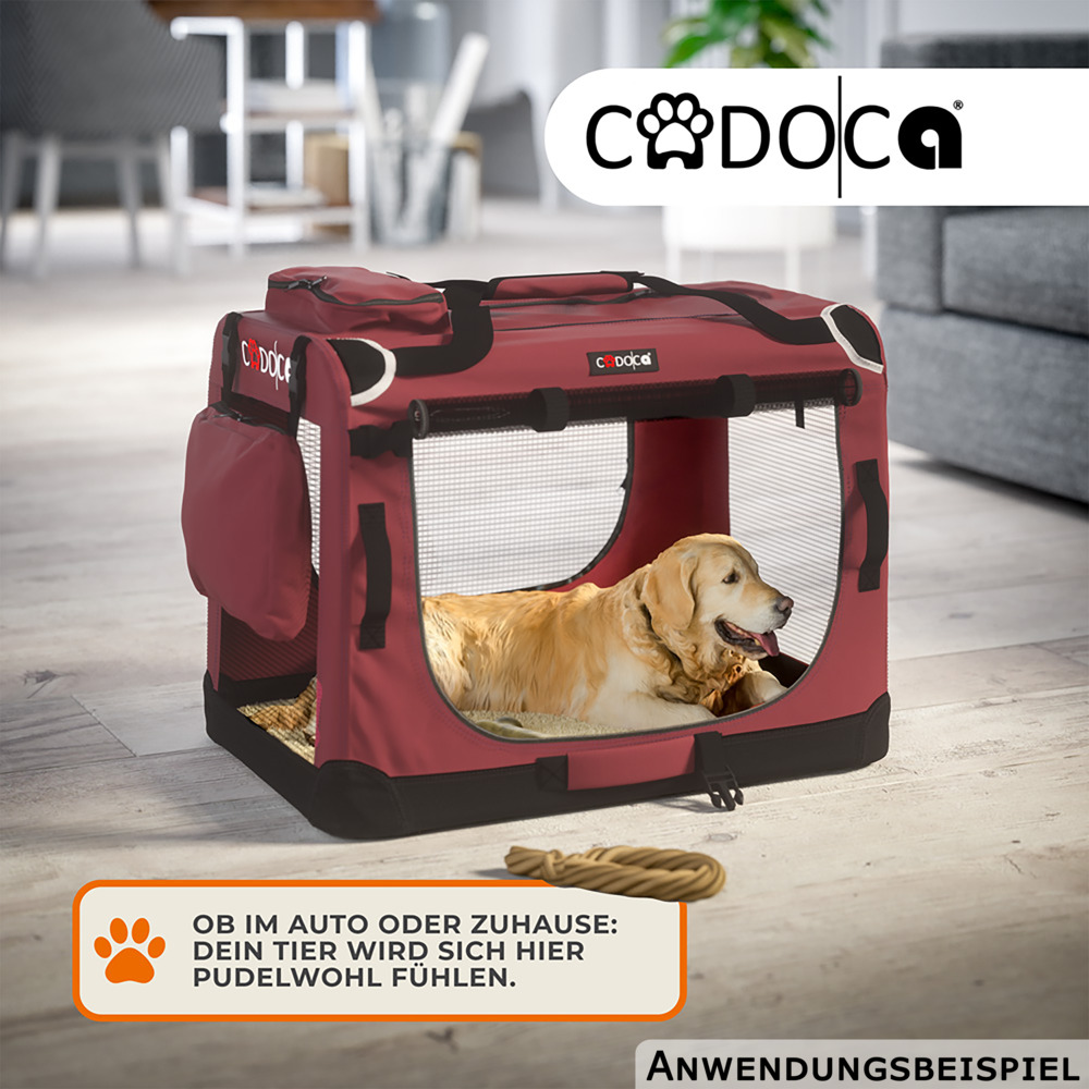Tiertransportbox M 60 x 42 x 44 cm Dunkelrot image number 7