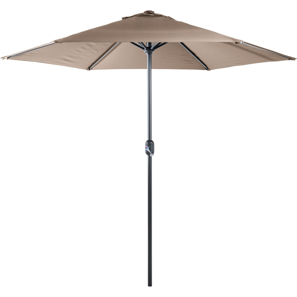 Sonnenschirm Ø 250 cm taupe aus Aluminium