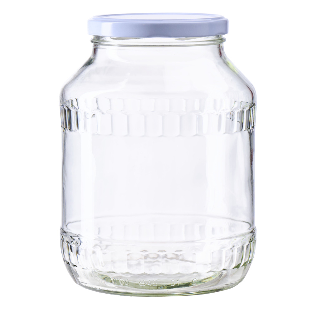 Einmachglas 1700 ml mit weißem Deckel
