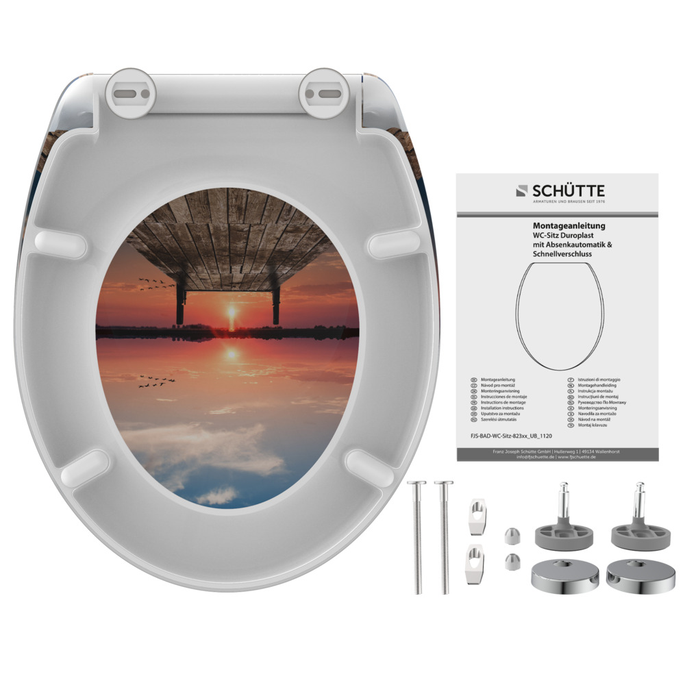 WC-Sitz Absenkautomatik Schnellverschluss Sunset Sky image number 4