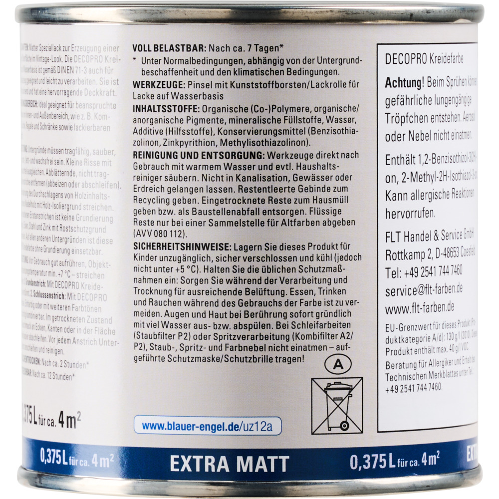 DECOPRO Kreidefarbe 375 ml classic white, matt image number 1