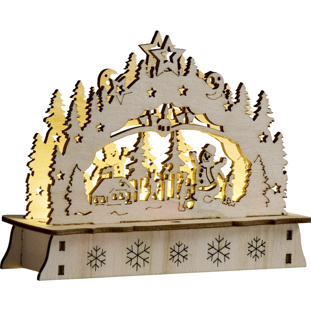 LED-Schwibbogen batteriebetrieben aus Holz in verschiedenen Designs image number 13