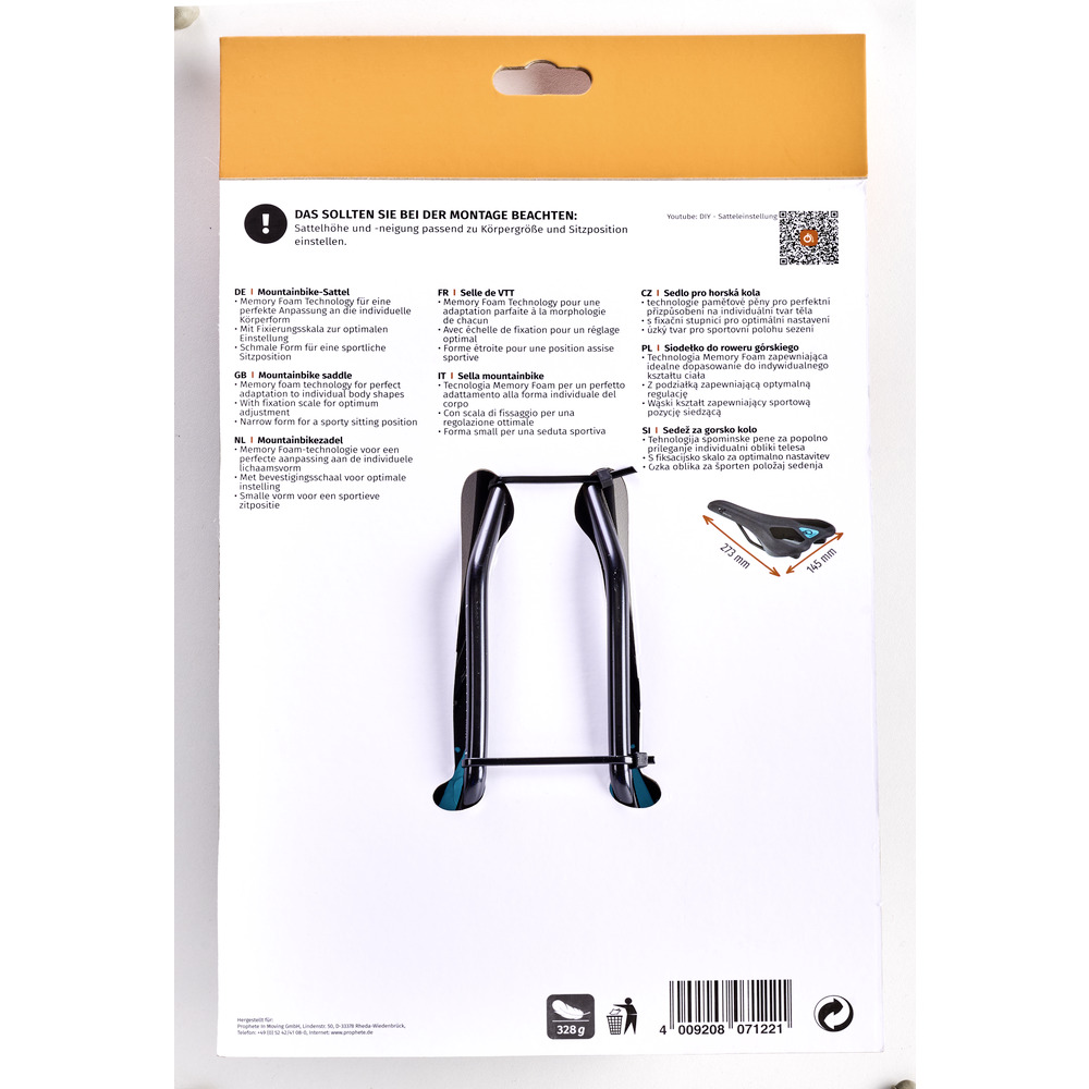 Mountainbike-Sattel mit "Memory Foam" schwarz image number 2