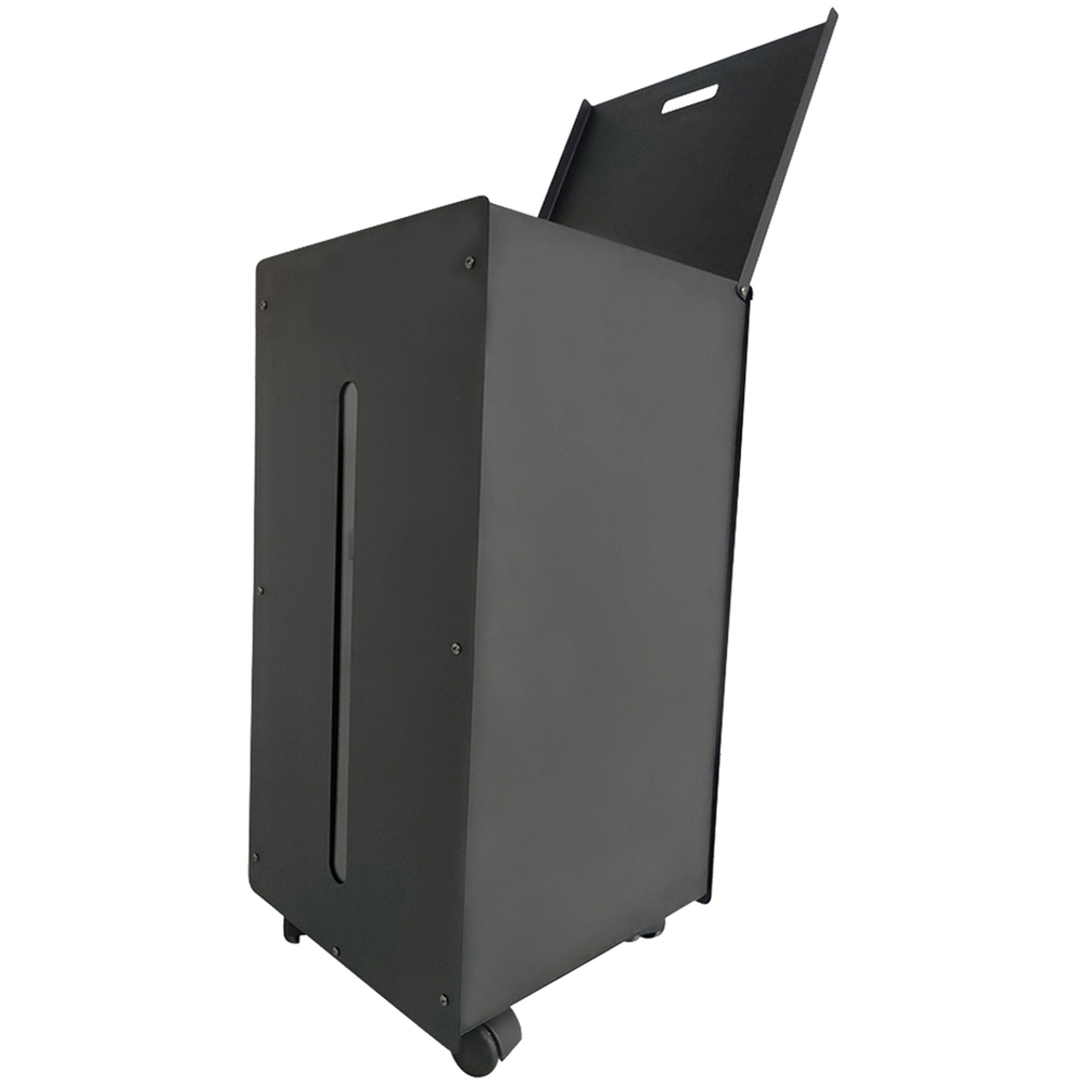 Pelletbox Stahl Fassungsverm&ouml;gen 45 kg mit Rollen schwarz  image number 1