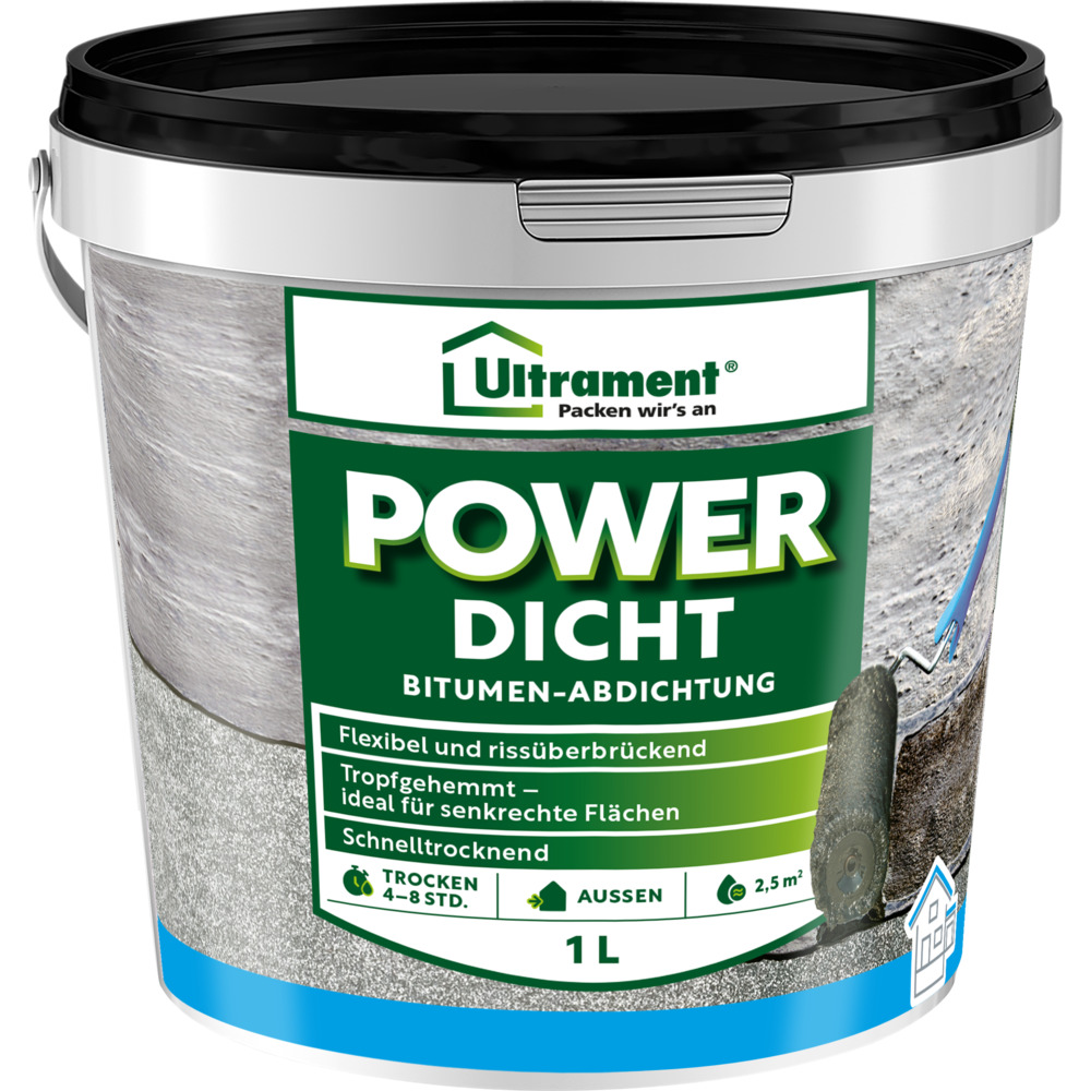 Powerdicht 1 Liter Bitumen Dichtanstrich image number 0