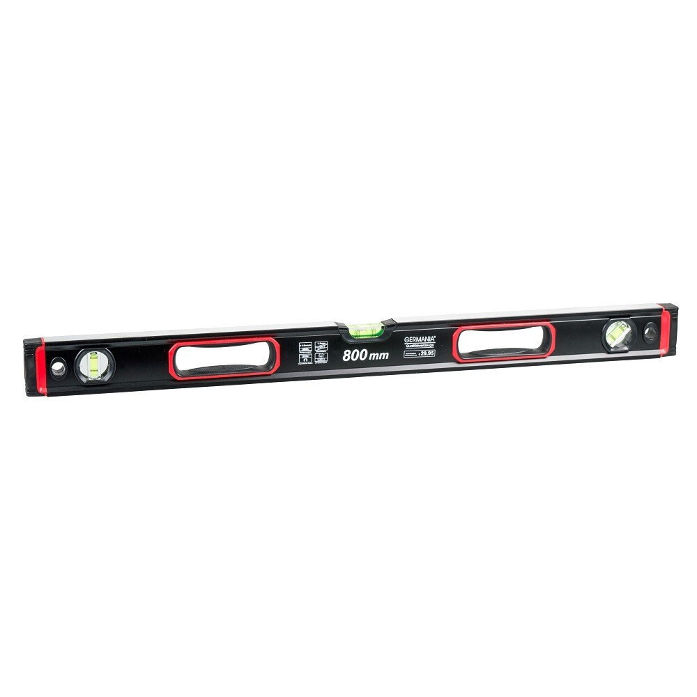 Wasserwaage schwarz 80cm Aluminium GERMANIA®