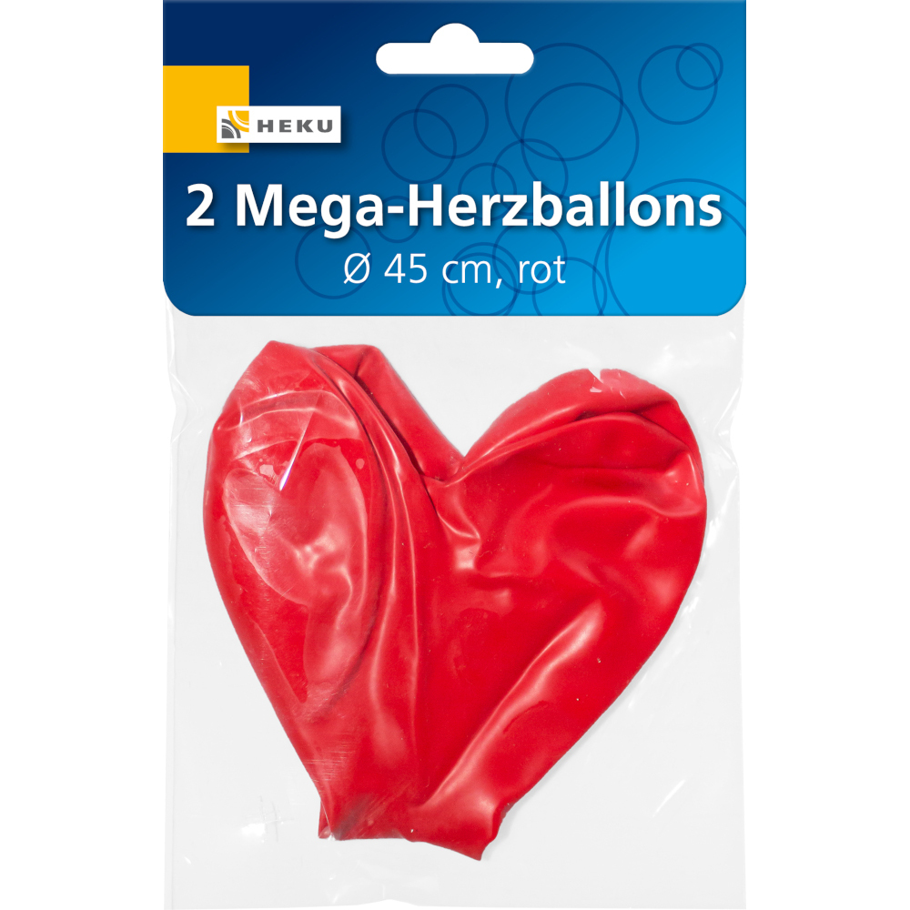 Mega Herzballon 2 Stück in rot image number 0
