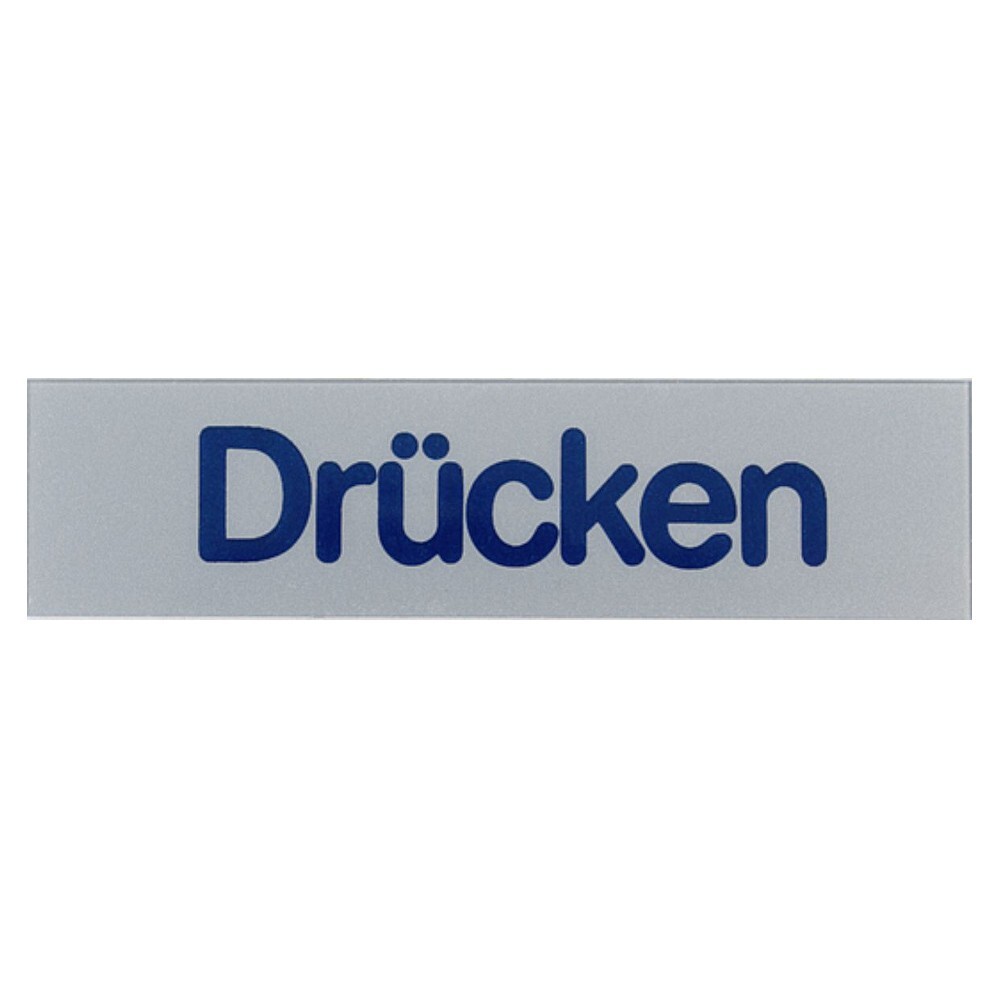 Türschild 80 x 20 mm, selbstklebend, Drücken image number 0