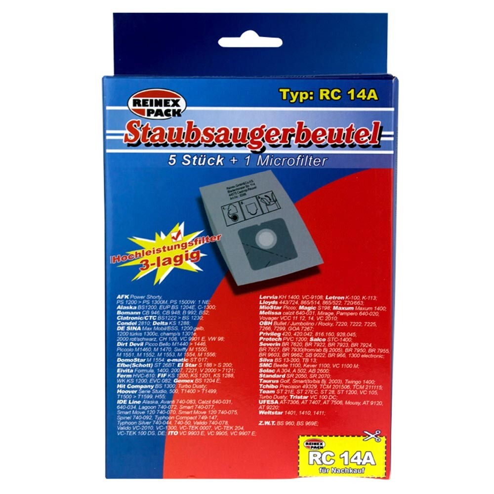 Staubsaugerbeutel RC-14A Reinex Pack
