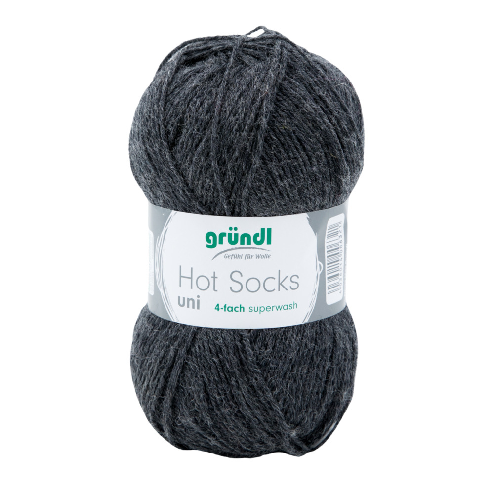 Hot Socks Uni 50 g Anthrazit Meliert
