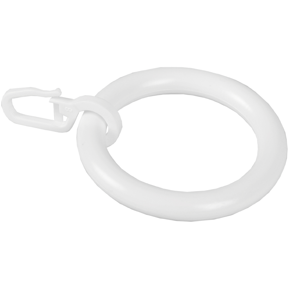 Ringe mit Faltenlegehaken Komplettset mit 10 Stück, weiß image number 0