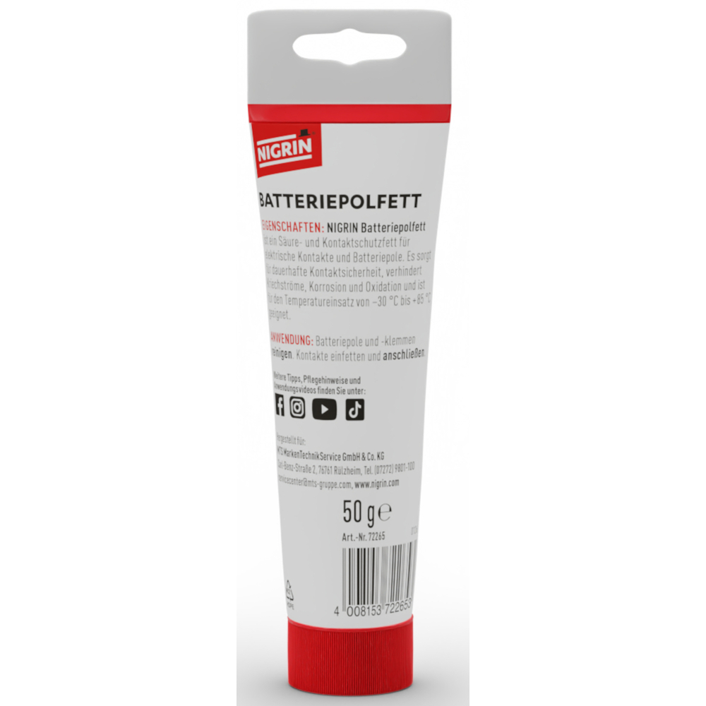 Nigrin Batterie Polfett 50 g Tube image number 1