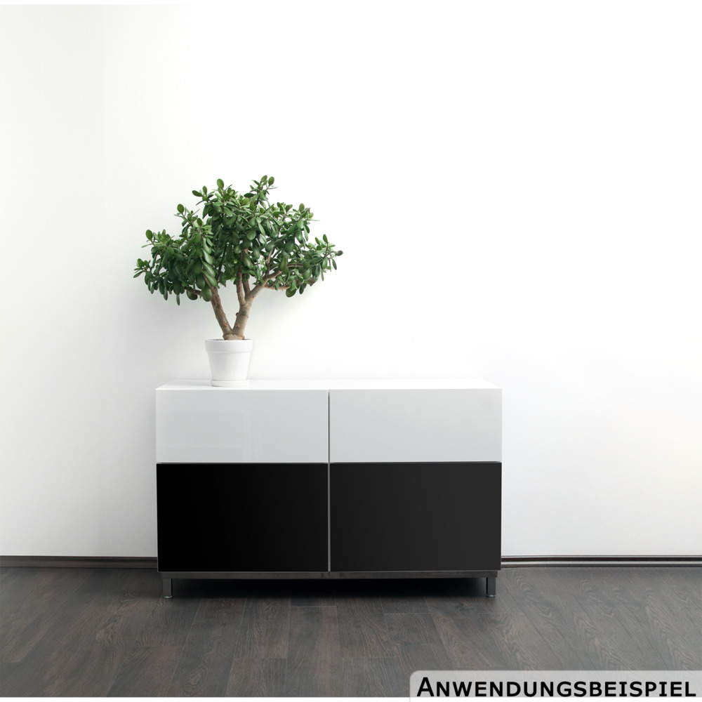 Klebefolie 200x45cm schwarz uni Dekofolie Selbstklebefolie M&ouml;belfolie image number 1