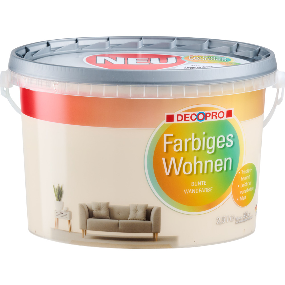 DECOPRO Farbiges Wohnen Bisquit 2,5 L image number 0