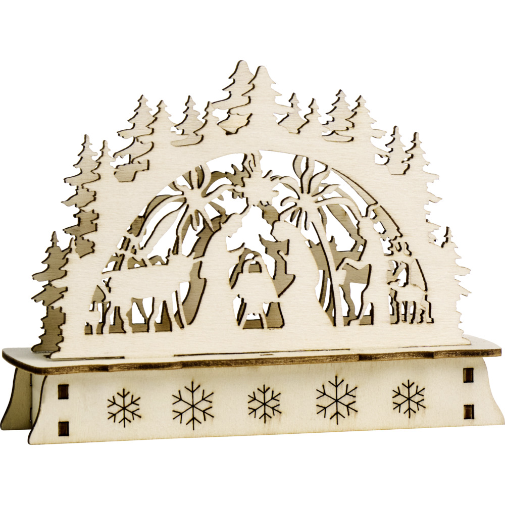 LED-Schwibbogen batteriebetrieben aus Holz in verschiedenen Designs image number 2