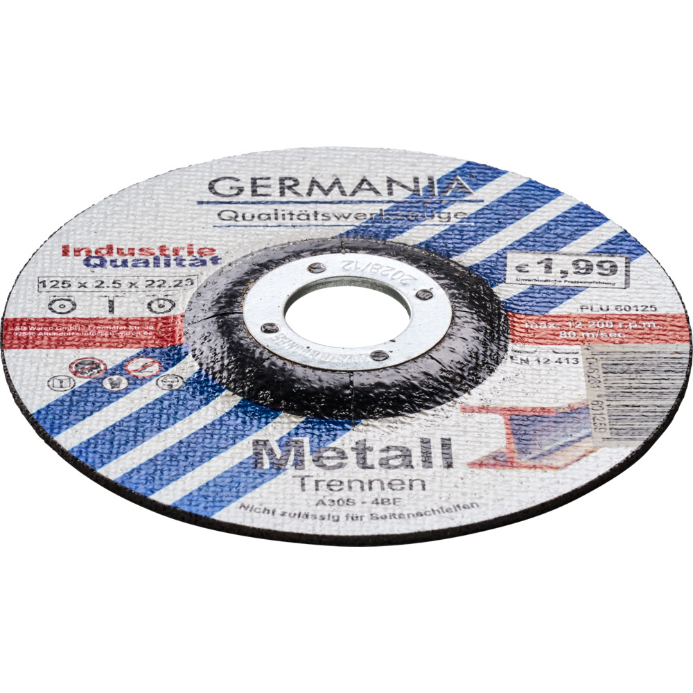Trennscheibe Metall 125x2,5 bombiert Industriequalit&auml;t Trennen image number 1
