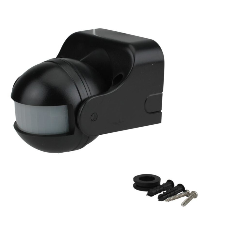 Bewegungsmelder 180° 1000 Watt schwarz