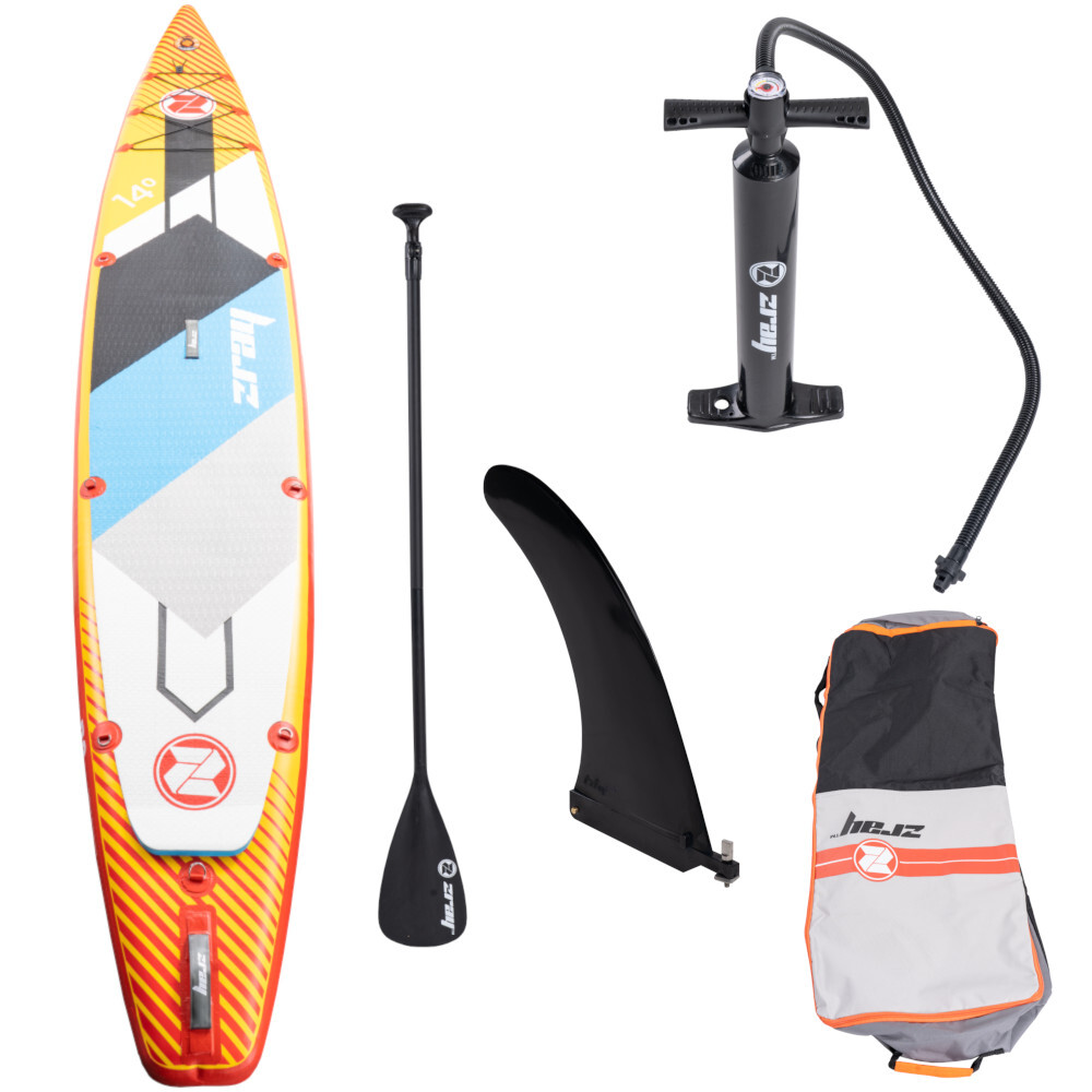 Stand-up-Paddleboard-Set Carbon in Orange mit Zubehör