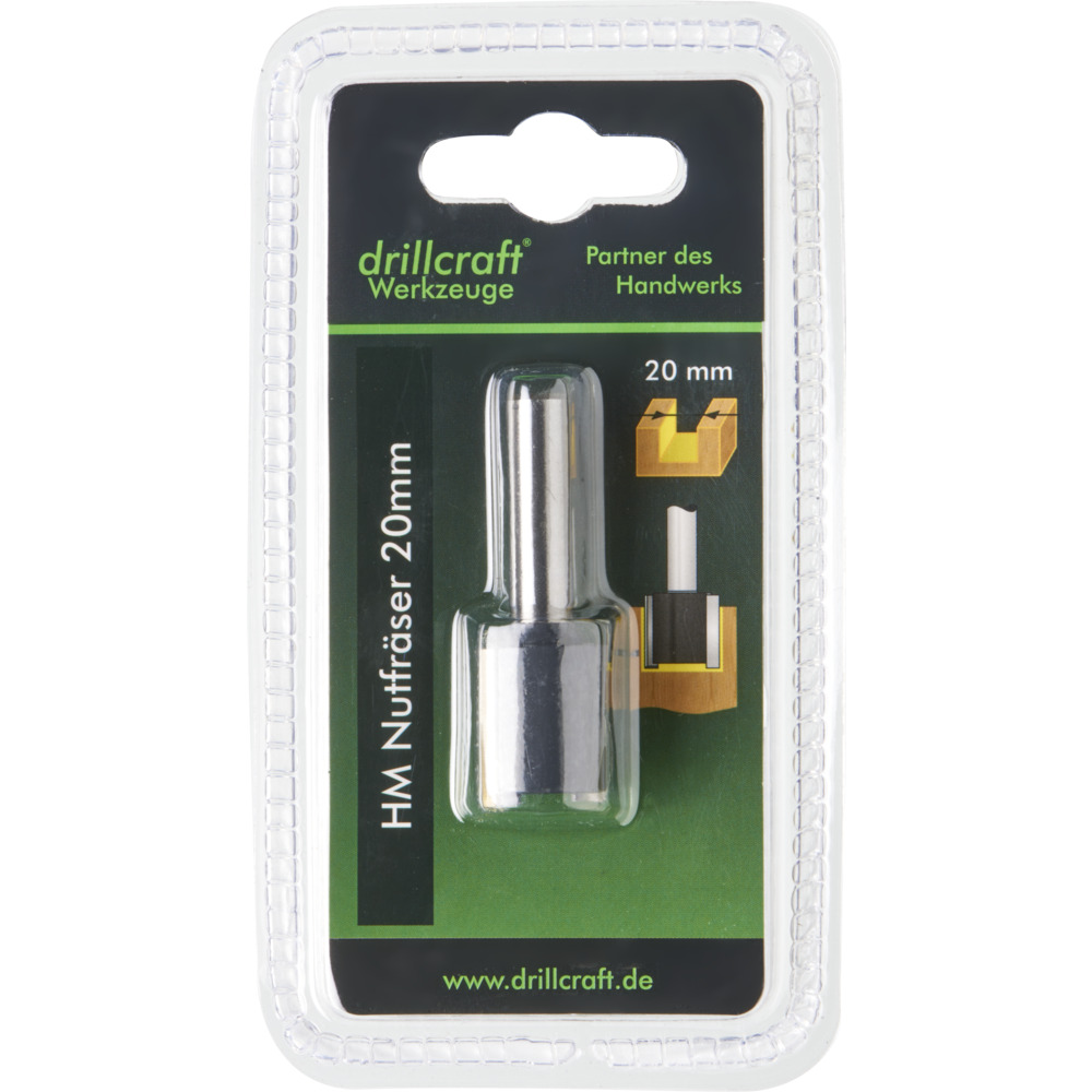 HM Nutfräser 20mm Drillcraft Oberfräser Holzfräser Nut Fräser Nutenfräser image number 2