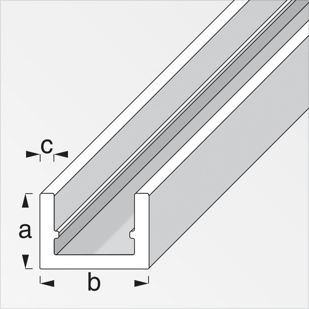 U-Profil 10 x 16,5 x 1,5 mm silbereloxiert image number 0