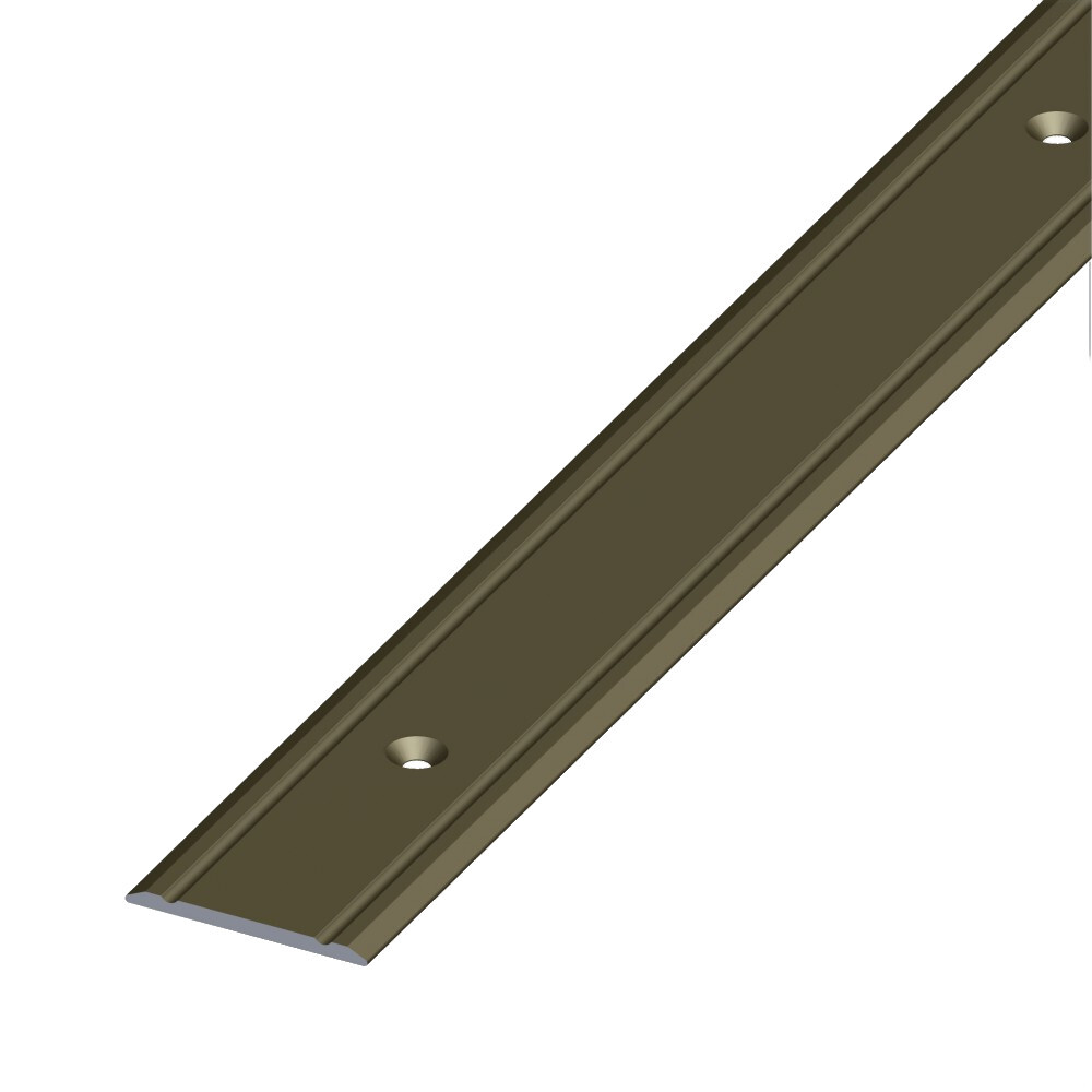 Übergangsprofil superflach 100 x 3 x 0,5 cm aus Aluminium in bronze, gelocht