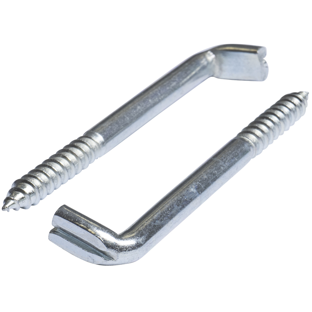 FISHBULL Schraubhaken 4,4 x 30 mm, 4 Stück gerade mit Schlitz