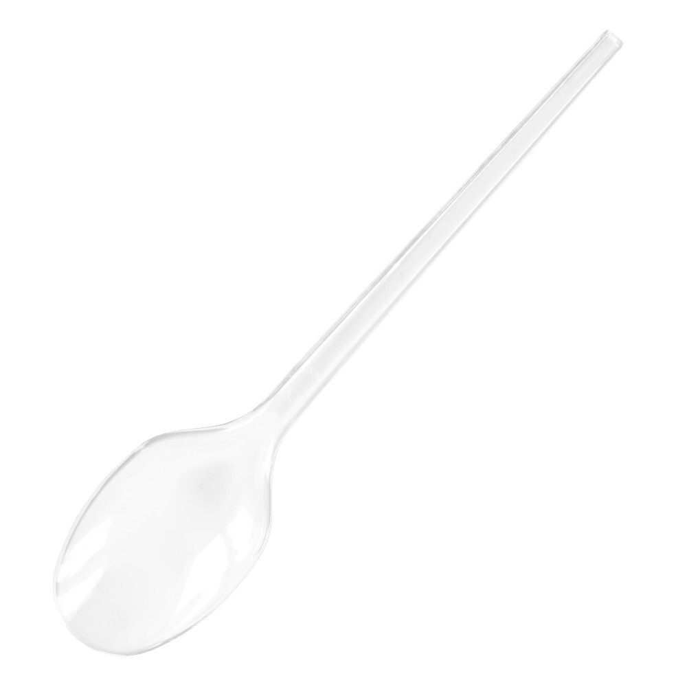 Mehrweg-Kaffeelöffel 12 Stück aus transparentem Kunststoff 13 cm lang image number 1