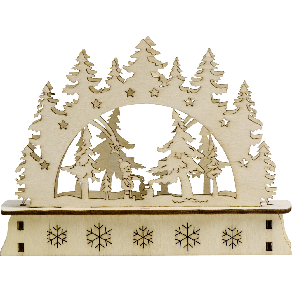 LED-Schwibbogen batteriebetrieben aus Holz in verschiedenen Designs image number 3