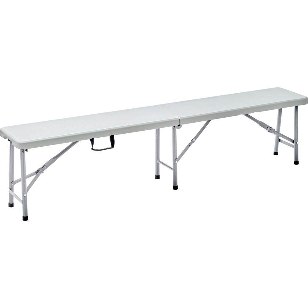 Klappsitzbank 180x28x43,5 cm aus HDPE in Weiß