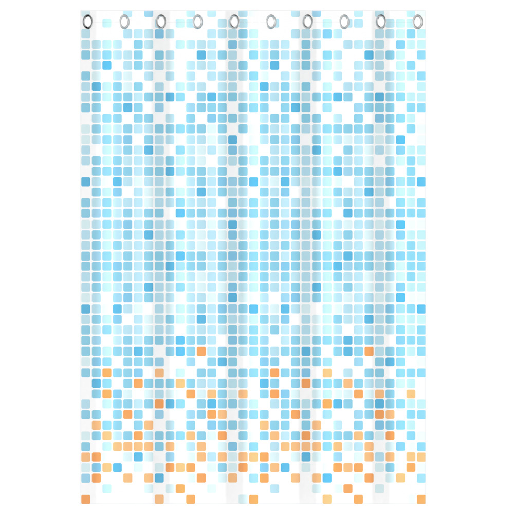 Duschvorhang Mosaik Blau/Orange image number 1