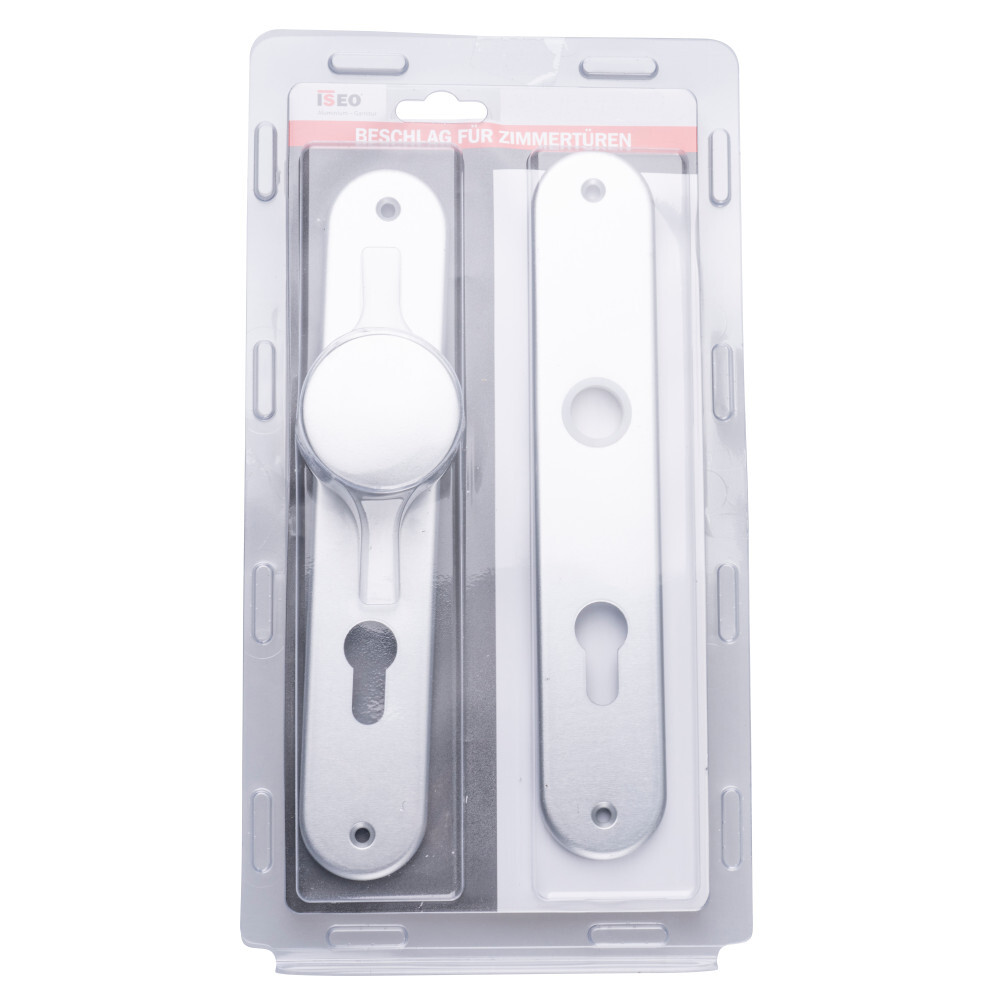 Türgriff-Drückergarnitur 72 mm aus Aluminium mit Knauf image number 1