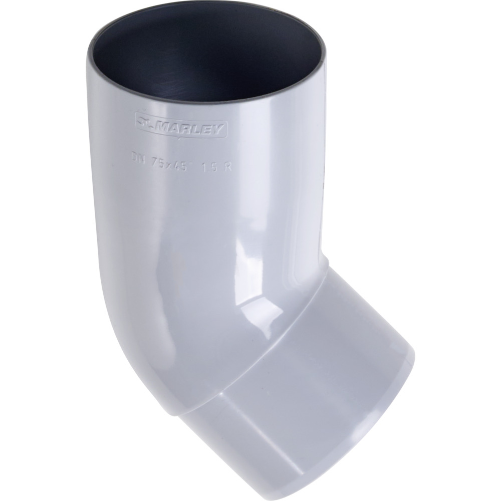 Marley Fallrohrbogen 45° DN 75 Kunststoff grau 