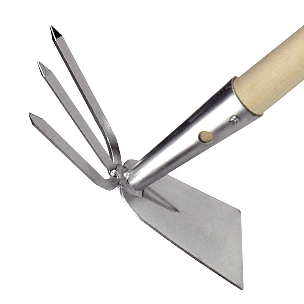 GERMANIA® Doppelhacke 3 Zinken mit Holzstiel image number 1