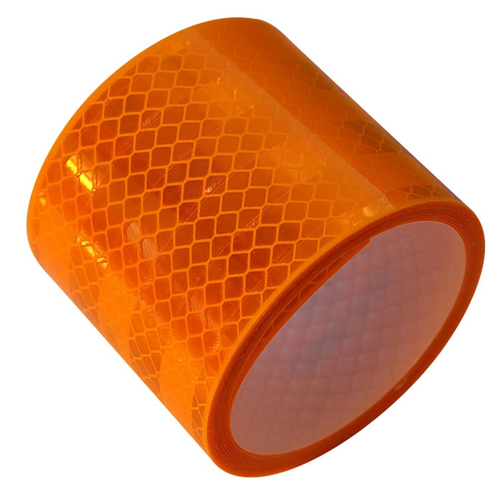 Reflektorband 2m gelb selbstklebend PVC Anhänger Reflexband KfZ Reflektor