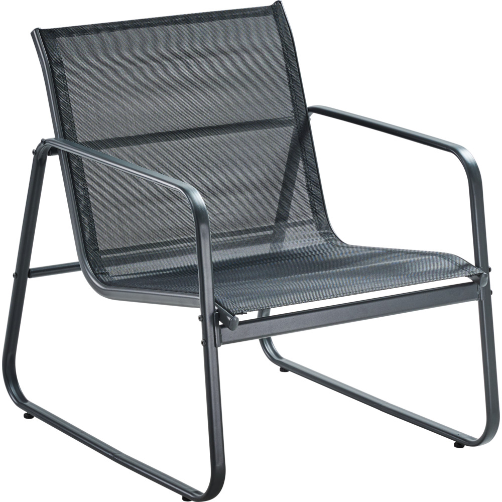 Lounge-Set 4-teilig, 4-Sitzer mit Metallgestell, Tisch und Stühlen image number 3