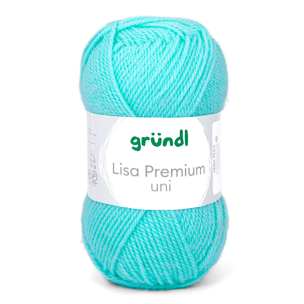 Lisa Premium Uni 50 g Pastelltürkis