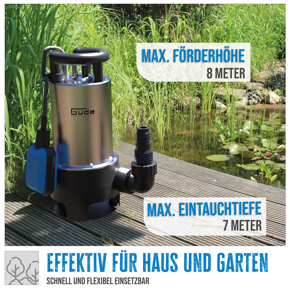 Güde® Schmutzwassertauchpumpe GS 1103 PI image number 5