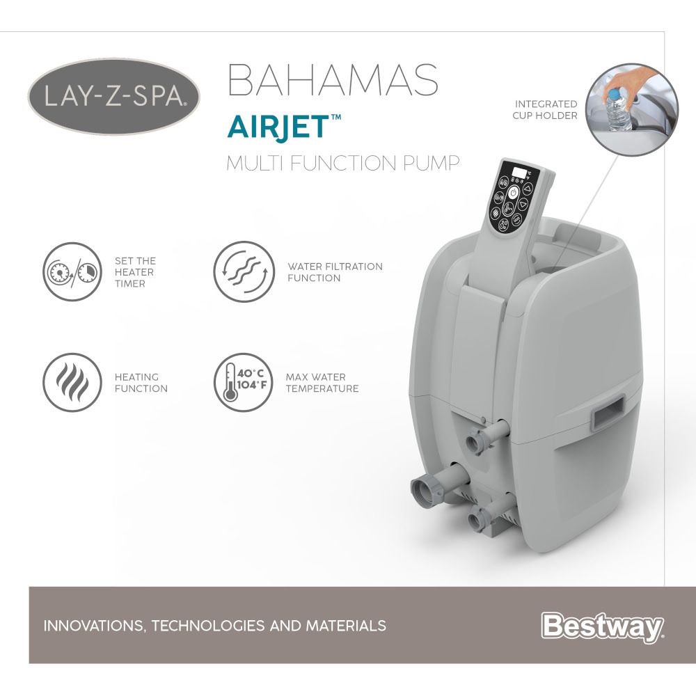 Whirlpool LAY-Z-SPA Bahamas AirJet rund 180 x 66 cm image number 13