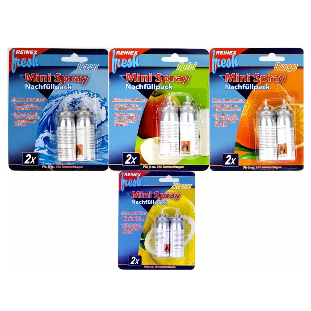 Mini Duft-Spray Nachfüllpack 2er Zitrone Lavendel Ocean Orange
